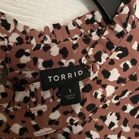 Torrid Purple and Black Patterned Top - Picture 2 of 2